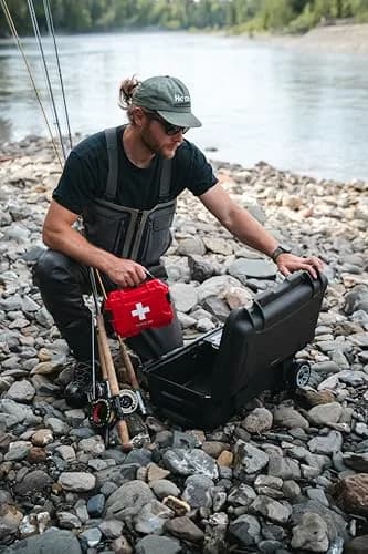 NANUK 903 Waterproof First Aid Box Empty – Durable, Impact-Resistant, IP67-Rated, Floats (7.4" x 4.9" x 3.1") – Red thumbnail 6