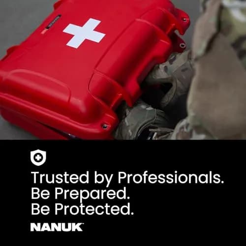 NANUK 903 Waterproof First Aid Box Empty – Durable, Impact-Resistant, IP67-Rated, Floats (7.4" x 4.9" x 3.1") – Red thumbnail 7