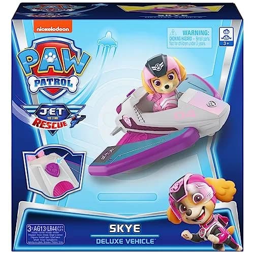 Paw Patrol Jet to the Rescue Skye Deluxe Transforming Vehicle Toy | Lights & Sounds, Skye Figure, Ages 3+ thumbnail 2