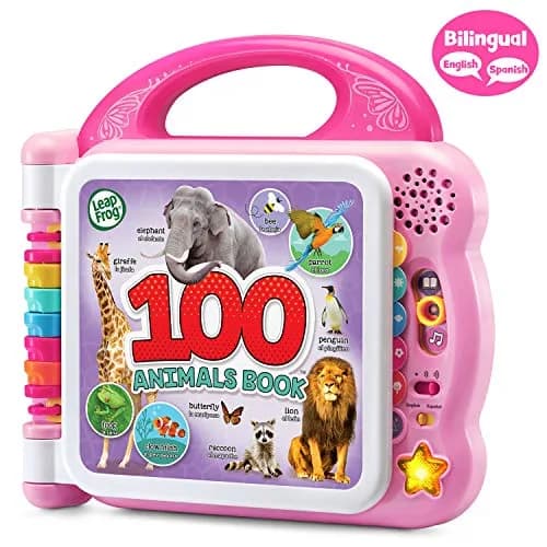 LeapFrog 100 Animals Book Pink | Bilingual Learning Toy with 12 Habitats & 3 Modes thumbnail 2