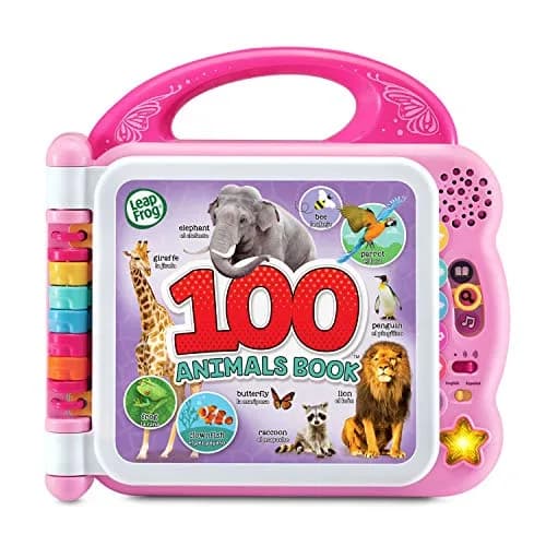 LeapFrog 100 Animals Book Pink | Bilingual Learning Toy with 12 Habitats & 3 Modes - main product image