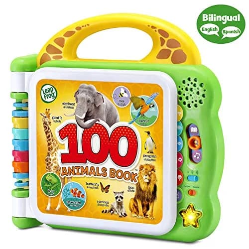 LeapFrog 100 Animals Book, Green | Bilingual English Spanish Learning Toy for 18+ Months thumbnail 2