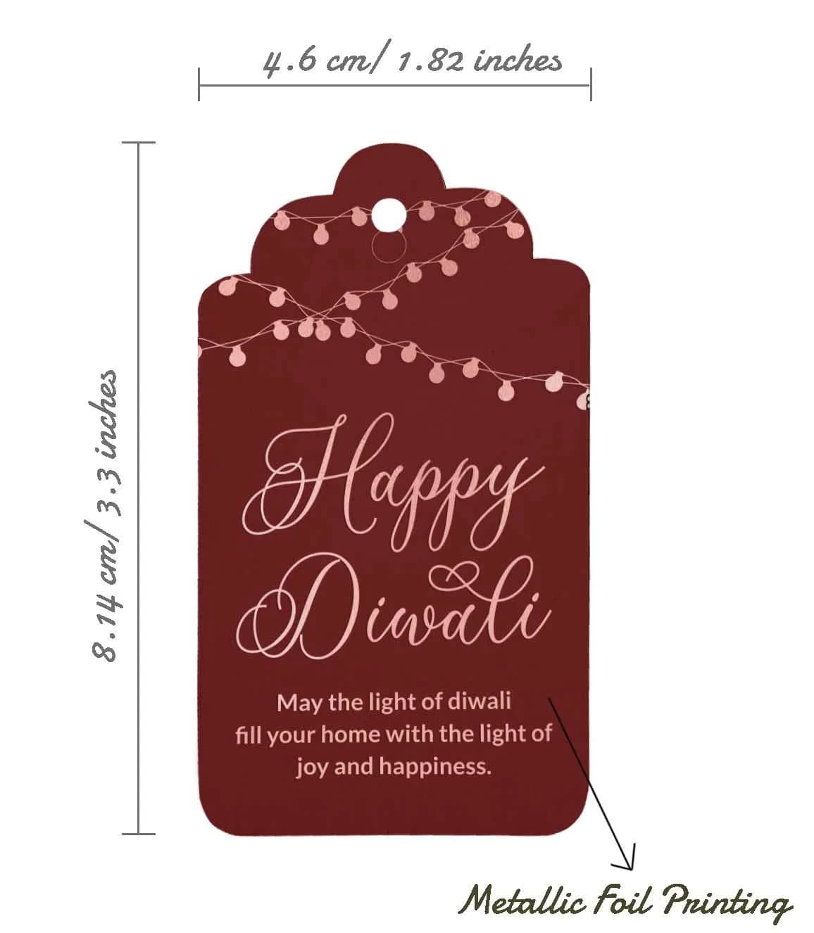 Inkdotpot Happy Diwali Favor Paper Tags 4.6 x 8.14 cm (50 Pack) - view 5