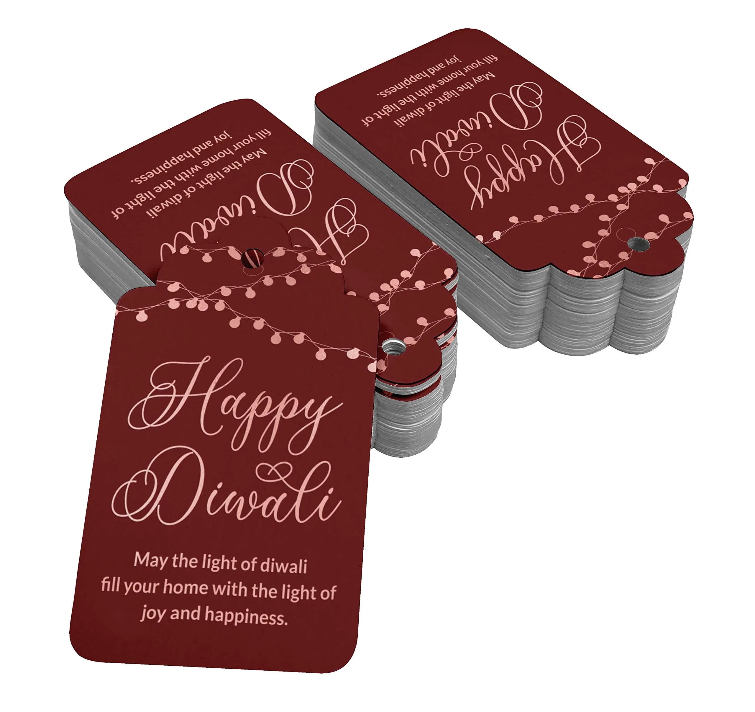 Inkdotpot Happy Diwali Favor Paper Tags 4.6 x 8.14 cm (50 Pack) - view 2