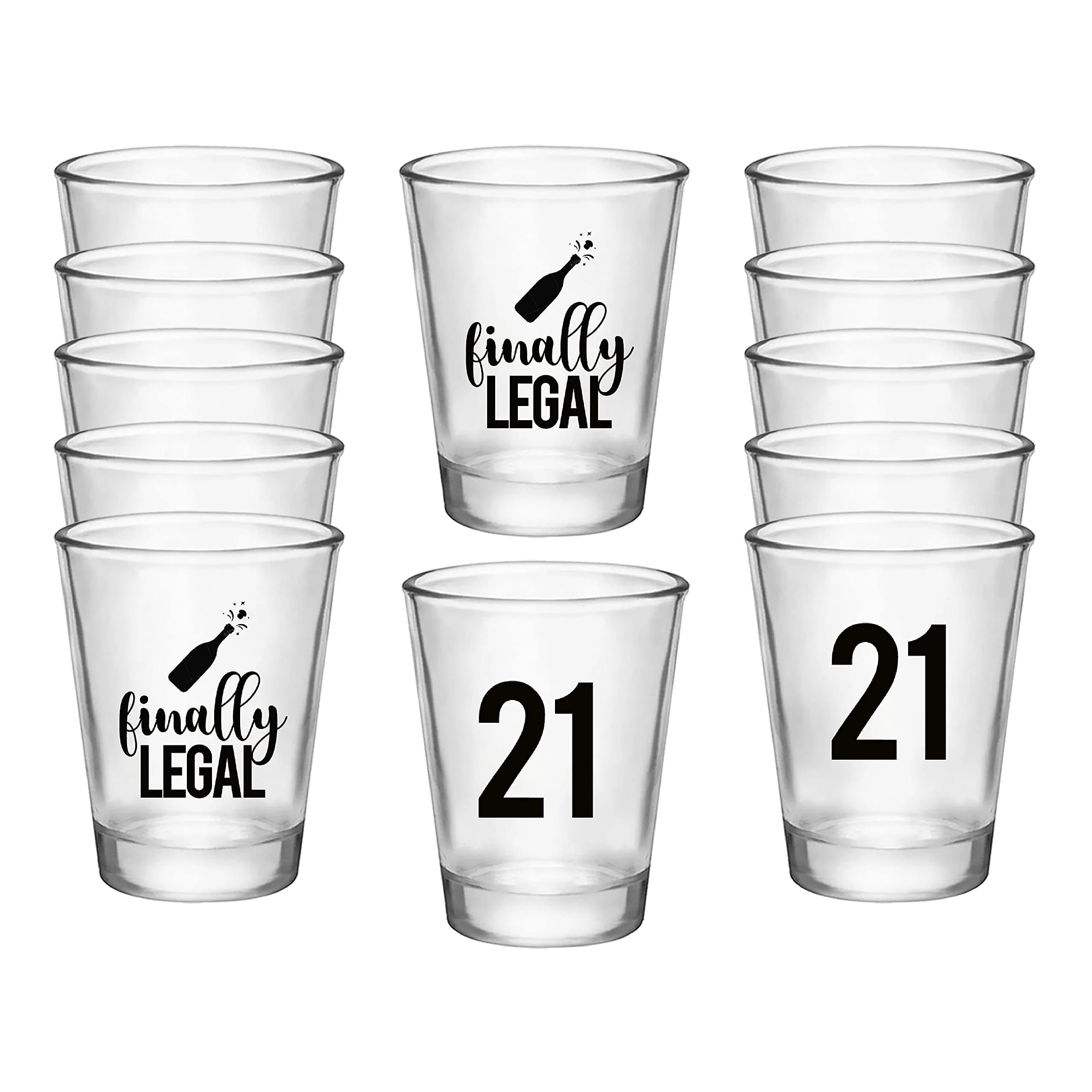 Your Dream Party Shop Black 1.75oz Shot Glasses Set | 12 Count, Modern Style — Black