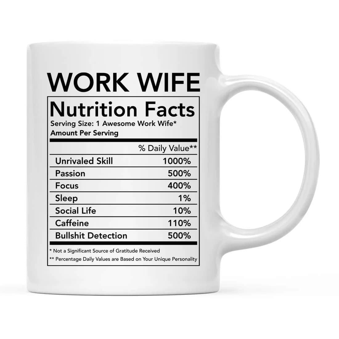 Andaz Press Funny 11oz Ceramic Coffee Mug Thank You Gift for Coworkers & Friends
