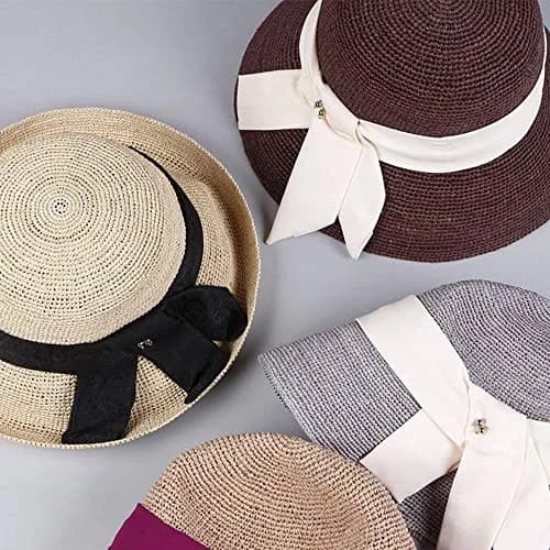 FAU Yarn Brown Raffia Paper Crochet Ribbon 316 Yards (948 Feet) | Solid Pattern for Hats & Bags thumbnail 6