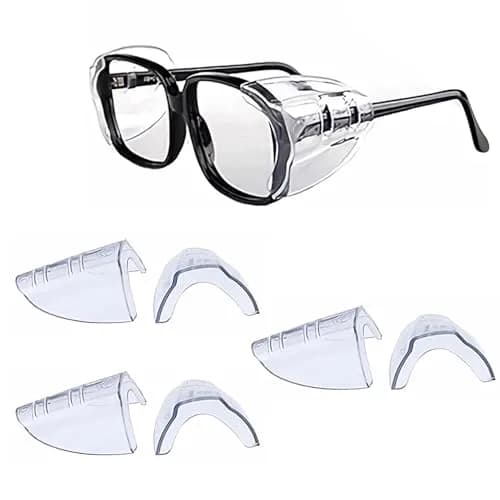 Korty Clear Flexible TPU Side Shields for Eyeglasses | Fits Eyeglass Bracket Width < 10mm (3 Pairs) thumbnail 8