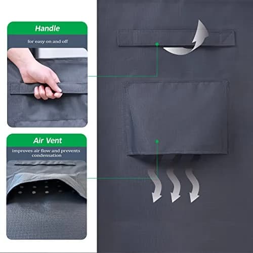 F&J Outdoors Patio Outdoor Furniture Cover, Grey, 86"W x 44"D x 27.5"H | Heavy Duty Waterproof UV Resistant thumbnail 7