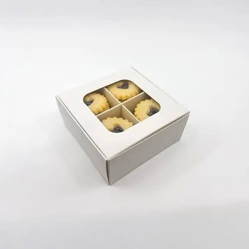 GRETEL BAKING White Food Storage Container | 20-Ct Treat Boxes with Dividers (3.5x3.5x1.57in) thumbnail 5