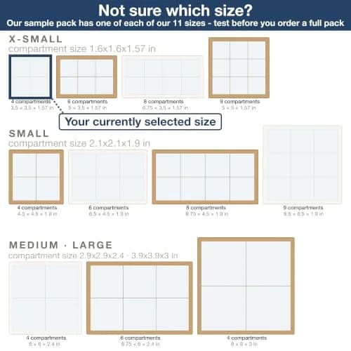 GRETEL BAKING White Food Storage Container | 20-Ct Treat Boxes with Dividers (3.5x3.5x1.57in) thumbnail 3