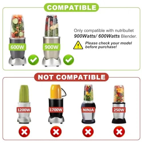 Feilifan Extractor Blade Assembly for NutriBullet 600W 900W Pro Series Blenders | 10.48 cm (4.1 in) Cross Blade with Gasket thumbnail 5