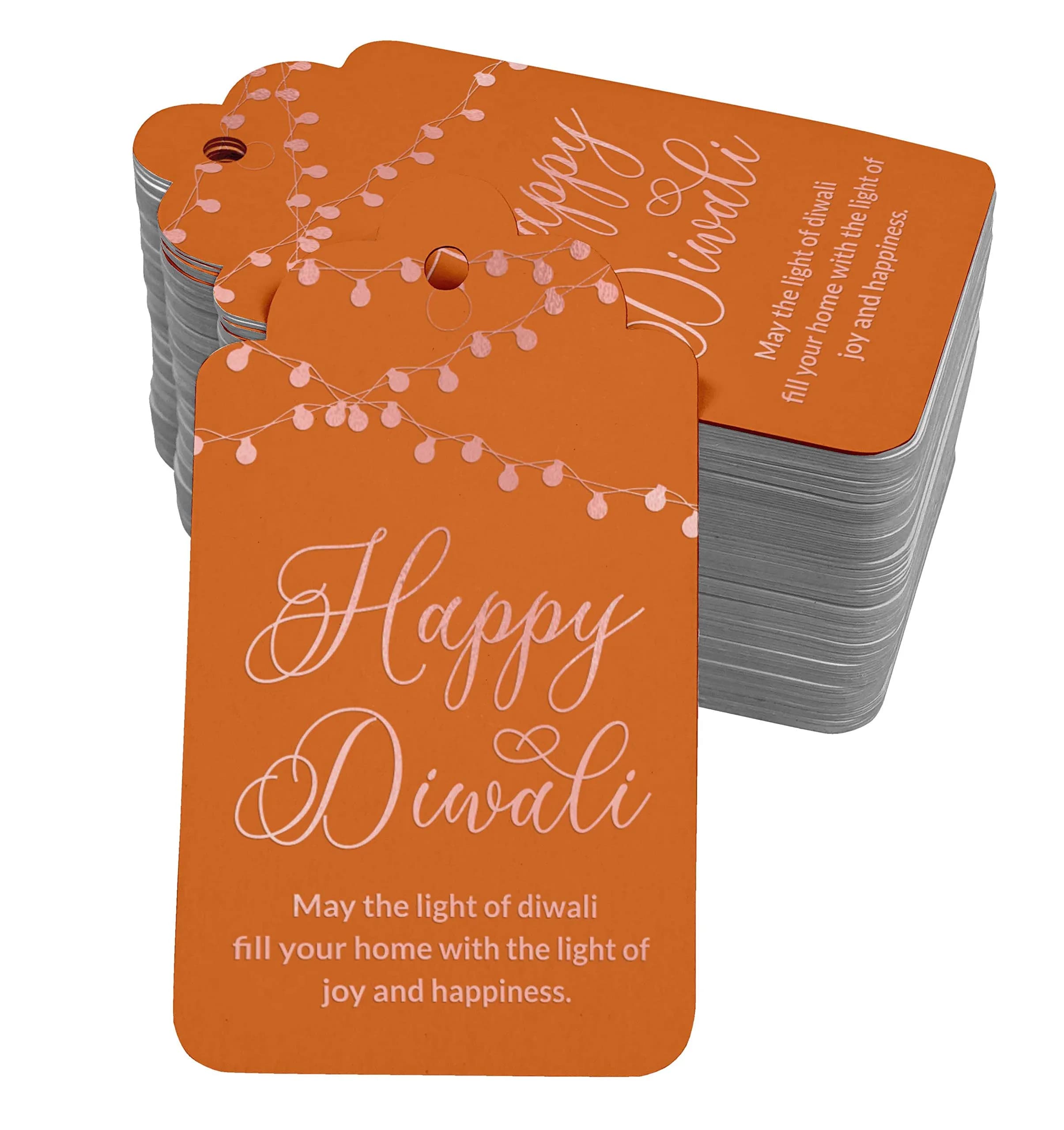 Inkdotpot Rose Gold Foil Paper Hang Tags 100 Pack | 4.6 x 8.14 cm (1.82 x 3.3 in)