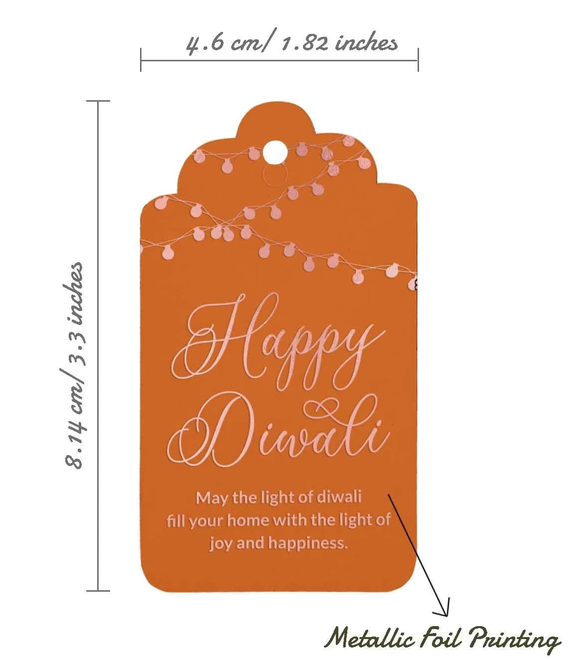 Inkdotpot Rose Gold Foil Paper Hang Tags 100 Pack | 4.6 x 8.14 cm (1.82 x 3.3 in) - view 5