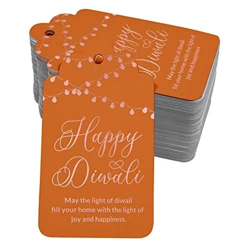 Inkdotpot Rose Gold Foil Paper Hang Tags 100 Pack | 4.6 x 8.14 cm (1.82 x 3.3 in) thumbnail 1