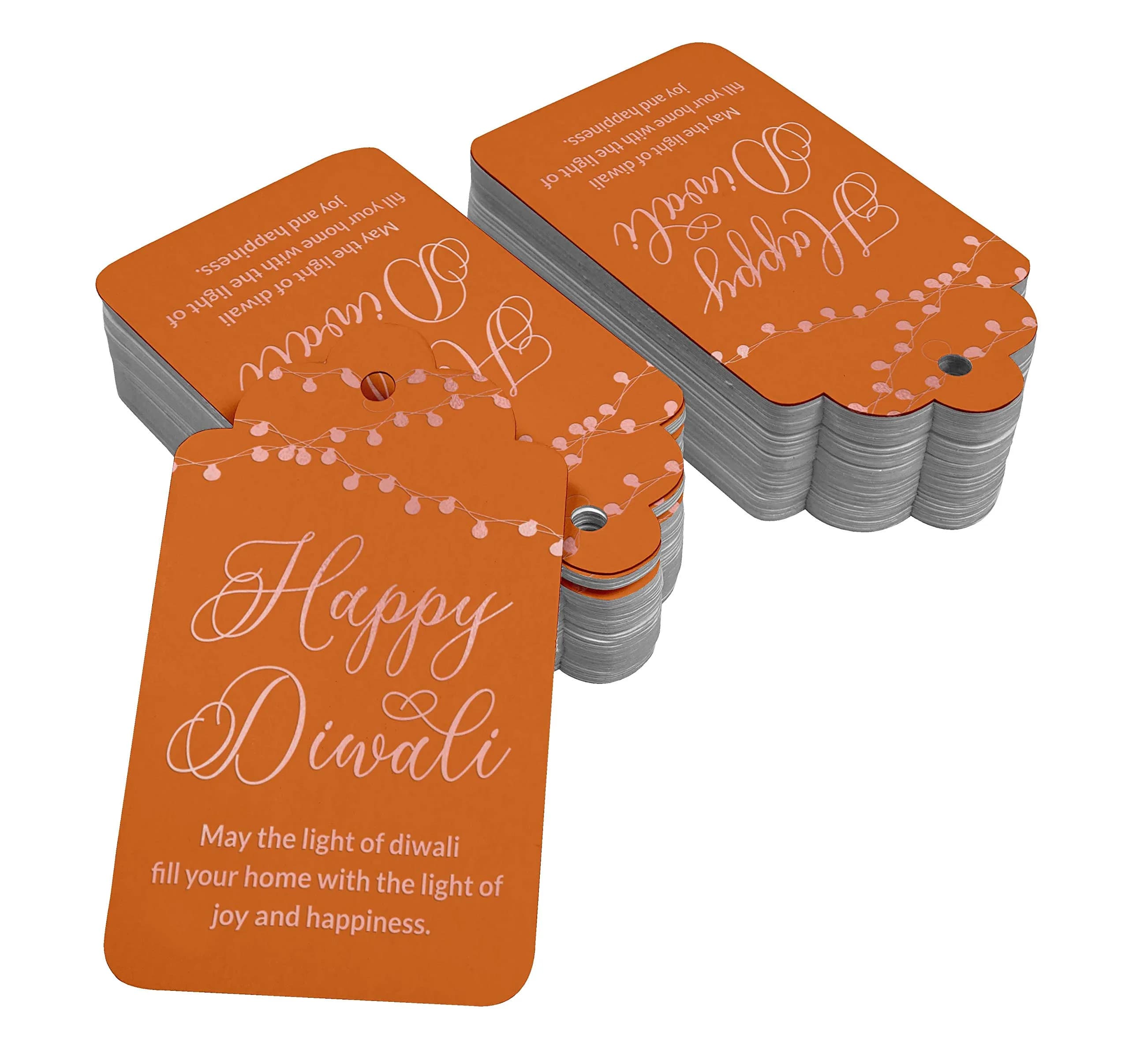 Inkdotpot Rose Gold Foil Paper Hang Tags 100 Pack | 4.6 x 8.14 cm (1.82 x 3.3 in) - view 2