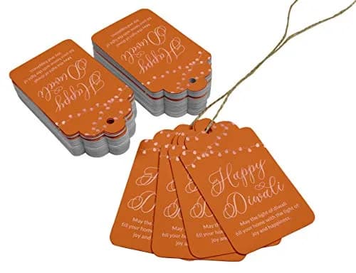 Inkdotpot Rose Gold Foil Paper Hang Tags 100 Pack | 4.6 x 8.14 cm (1.82 x 3.3 in) thumbnail 3