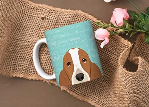 Mystic Sloth Basset Hound Dog Breed Design 11oz (325ml) Ceramic Coffee Mug | Adorable Long Lasting Design thumbnail 2