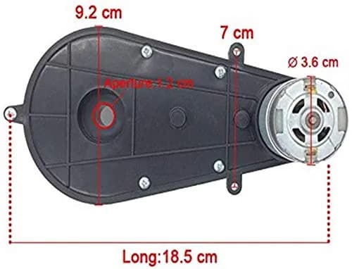 weelye 24V 30000RPM Gearbox with High Torque RS550 DC Motor | 45W Electric Motor for Kids Ride-On Cars thumbnail 3