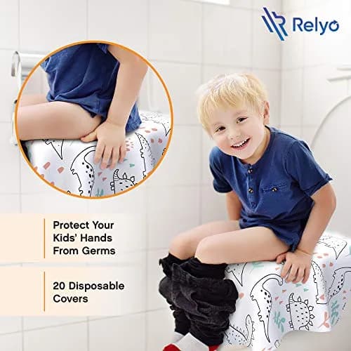 Relyo Disposable Toilet Seat Covers 20 Count (Pack of 1) | Travel-Friendly & TSA-Ready thumbnail 4
