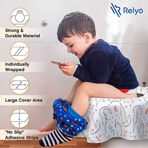 Relyo Disposable Toilet Seat Covers 20 Count (Pack of 1) | Travel-Friendly & TSA-Ready thumbnail 5