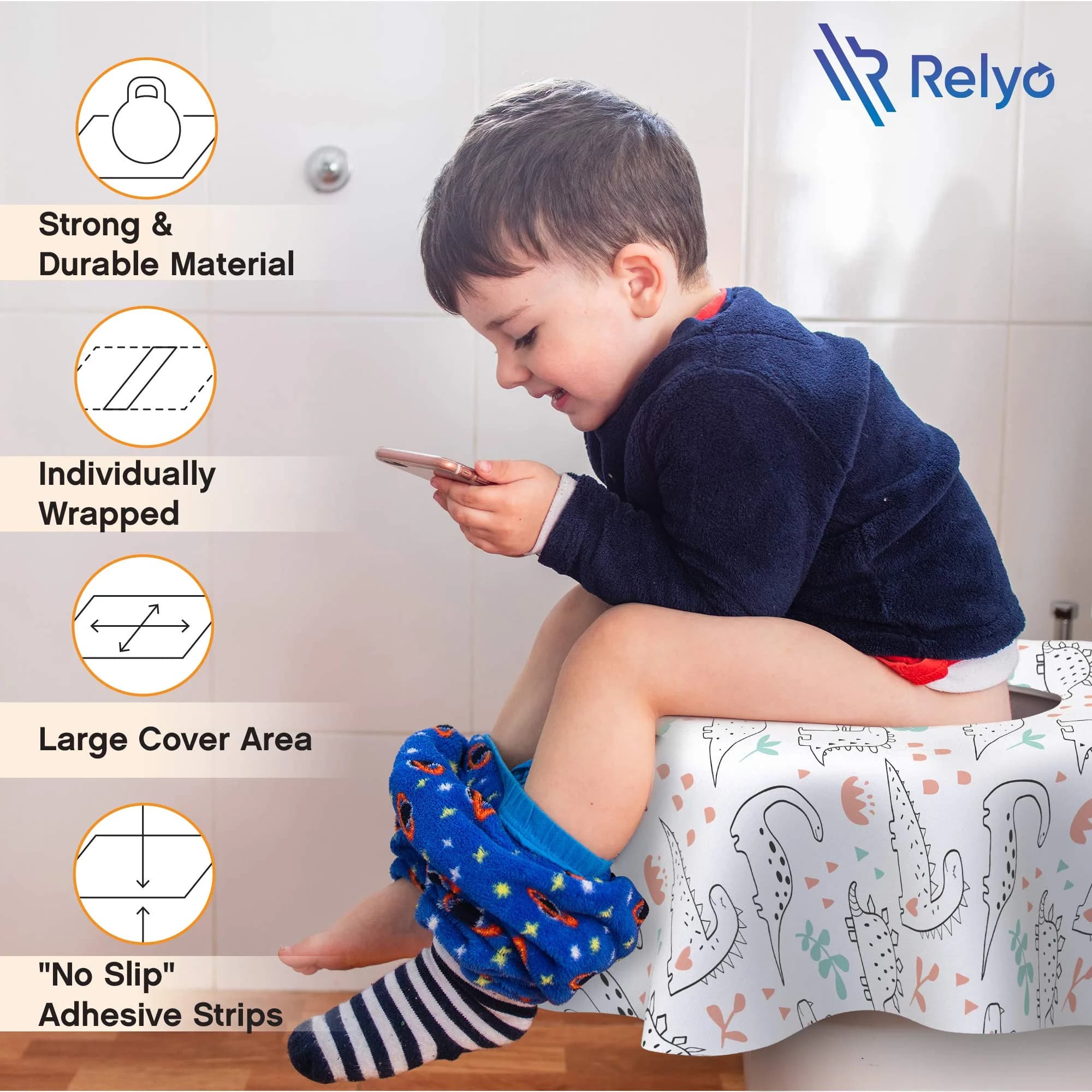 Relyo Disposable Toilet Seat Covers 20 Count (Pack of 1) | Travel-Friendly & TSA-Ready - view 5