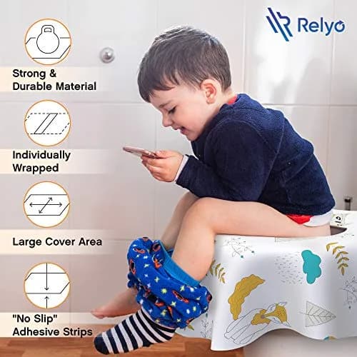 Relyo Disposable Toilet Seat Covers 20 Pack (Owls) | Travel-Friendly, Waterproof Protection for Kids & Adults thumbnail 5