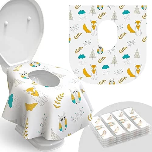 Relyo Disposable Toilet Seat Covers 20 Pack (Owls) | Travel-Friendly, Waterproof Protection for Kids & Adults thumbnail 1