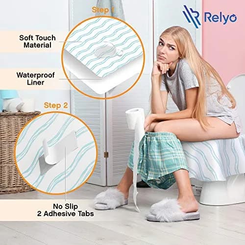Relyo Disposable Toilet Seat Covers for Travel – 20 Pack (Waves) | Waterproof & Non-Slip for Potty Training thumbnail 4