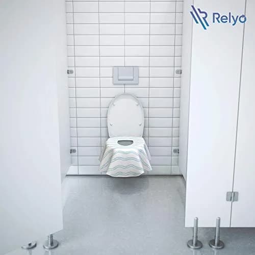Relyo Disposable Toilet Seat Covers for Travel – 20 Pack (Waves) | Waterproof & Non-Slip for Potty Training thumbnail 7