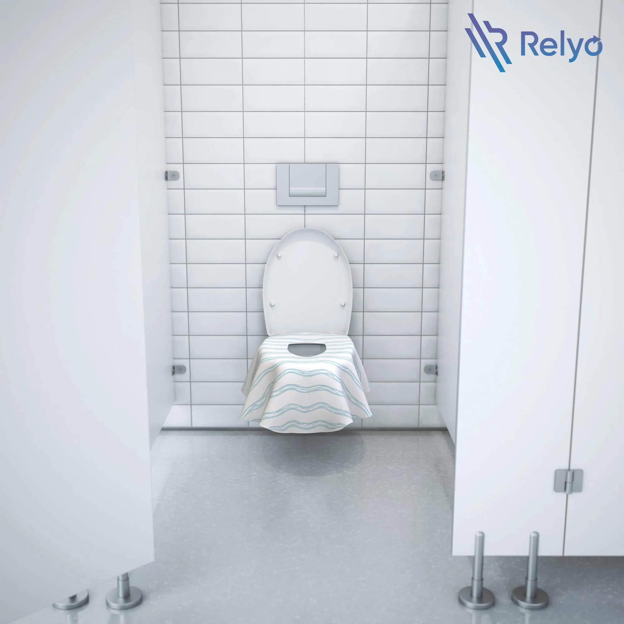 Relyo Disposable Toilet Seat Covers for Travel – 20 Pack (Waves) | Waterproof & Non-Slip for Potty Training - view 7