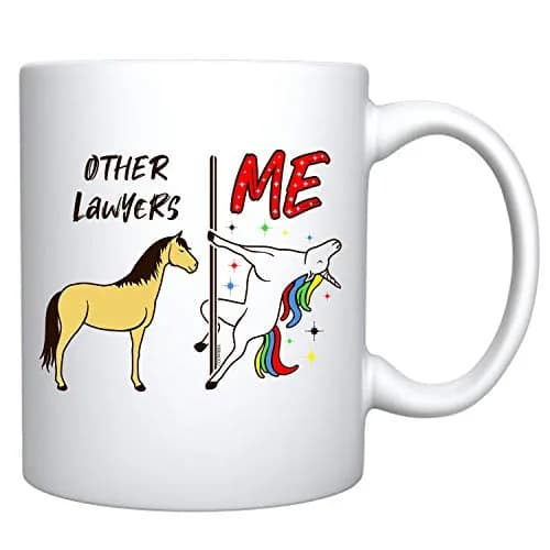 Veracco Lawyer Mug Unicorn Coffee Mug 11oz | Unique Ceramic Lawyer Gift thumbnail 2