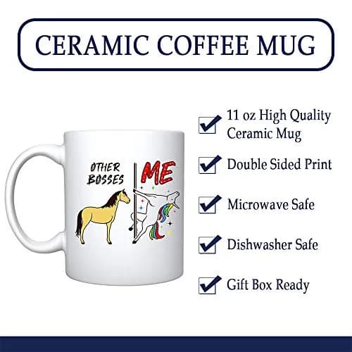 Veracco Other Bosses Vs Me Ceramic Coffee Mug 11oz | Funny Gag Gift for Coffee & Tea thumbnail 3