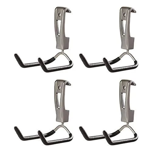 Rubbermaid Garage Storage Utility Hook 4 Pack | Supports Up to 25 lbs | Aluminum & Satin Nickel Finish thumbnail 1