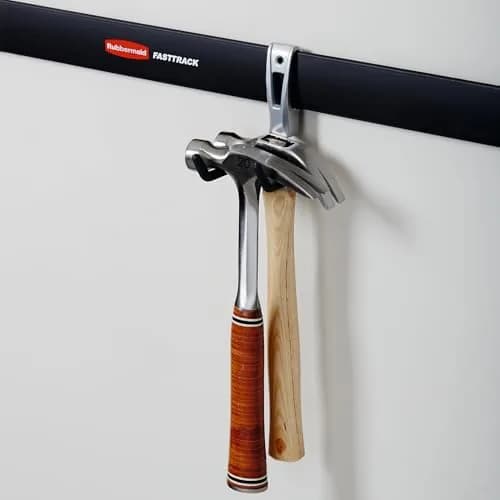 Rubbermaid Garage Storage Utility Hook 4 Pack | Supports Up to 25 lbs | Aluminum & Satin Nickel Finish thumbnail 6