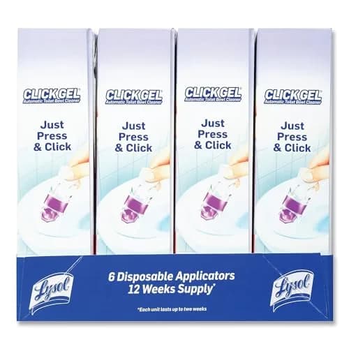 Lysol Click Gel Automatic Toilet Bowl Cleaner Lavender 6 Count | Bleach-Free Gel for Continuous Clean & Freshness thumbnail 6