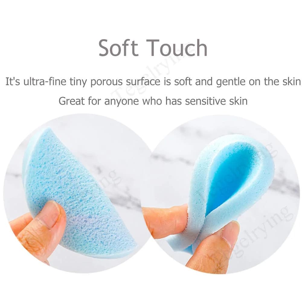 Tegelrying Blue 120 Count Compressed Facial Sponges | Professional Makeup Removal & Cleansing - view 4