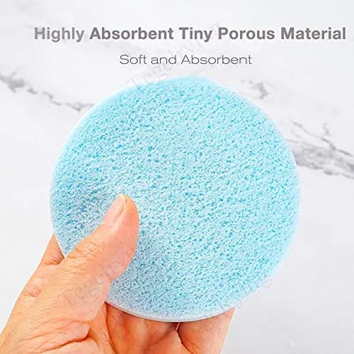 Tegelrying Blue 120 Count Compressed Facial Sponges | Professional Makeup Removal & Cleansing thumbnail 3