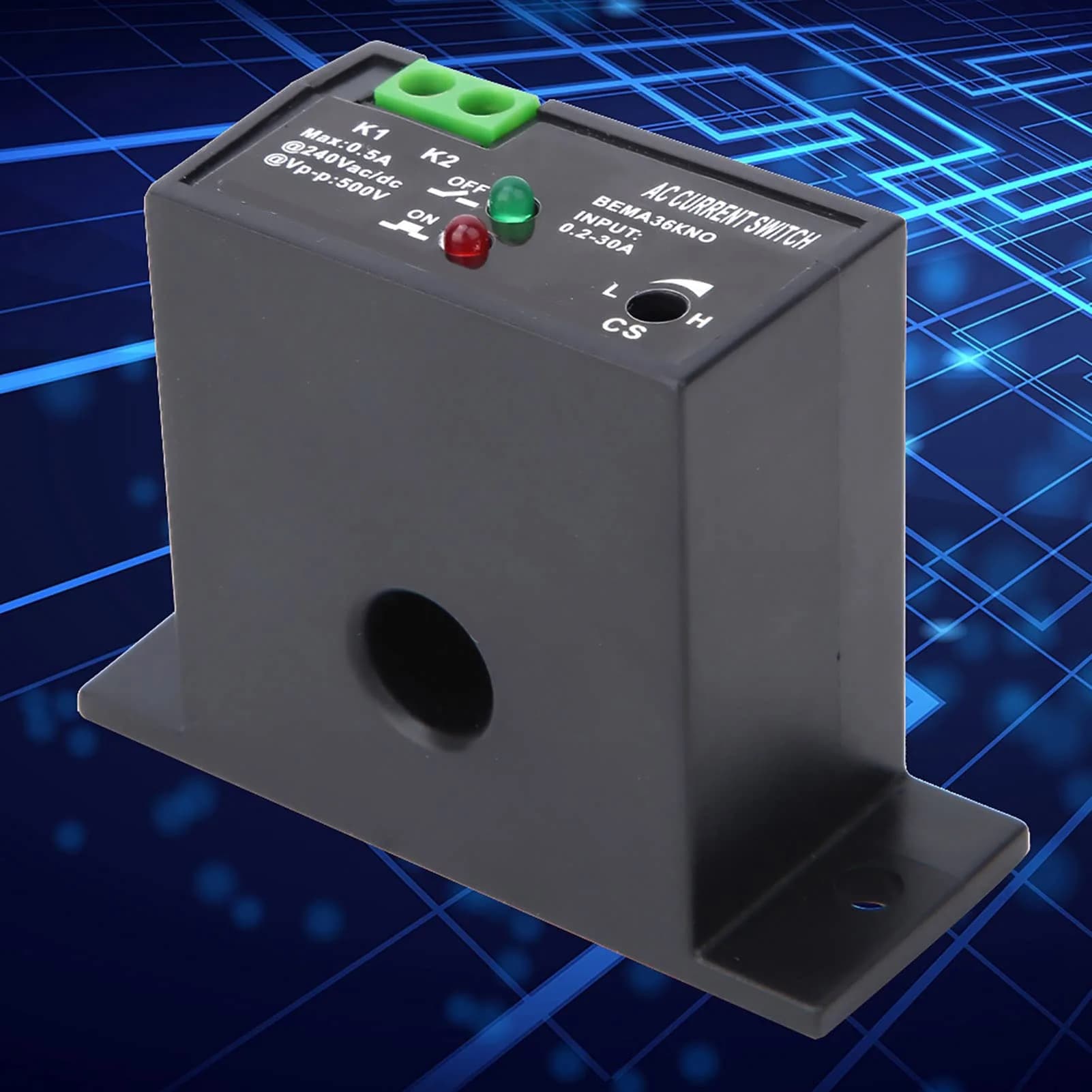 YWBL-WH AC Current Sensing Switch 0.2-30A | Self-Powered Relay for Electrical Panel Protection - view 8