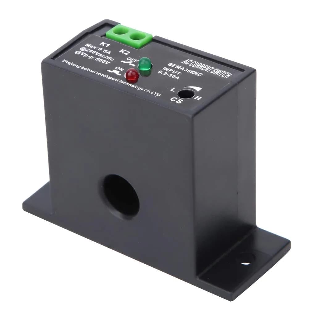 YWBL-WH AC Current Sensing Switch, 0.2-30A Self-Powered Monitoring Relay, Normally Closed, Industrial Control Equipment Sensor - main product image