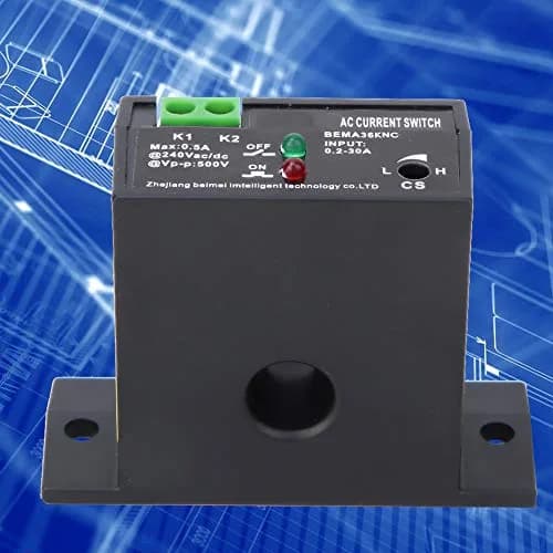 YWBL-WH AC Current Sensing Switch, 0.2-30A Self-Powered Monitoring Relay, Normally Closed, Industrial Control Equipment Sensor thumbnail 7