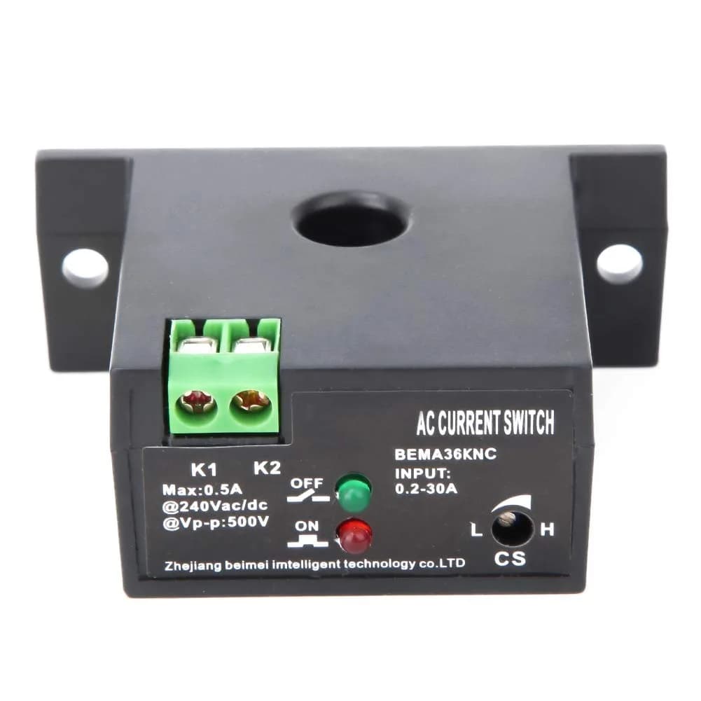 YWBL-WH AC Current Sensing Switch, 0.2-30A Self-Powered Monitoring Relay, Normally Closed, Industrial Control Equipment Sensor - view 3