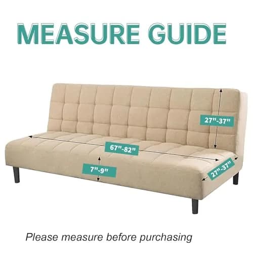 YEMYHOM Futon Cover Jacquard Design High Stretch Black | Modern Furniture Protector thumbnail 5
