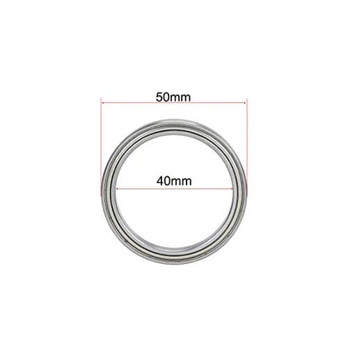 uxcell 6708ZZ Deep Groove Ball Bearings 40mm x 50mm x 6mm Double Shielded Chrome Steel (1 pc) thumbnail 4