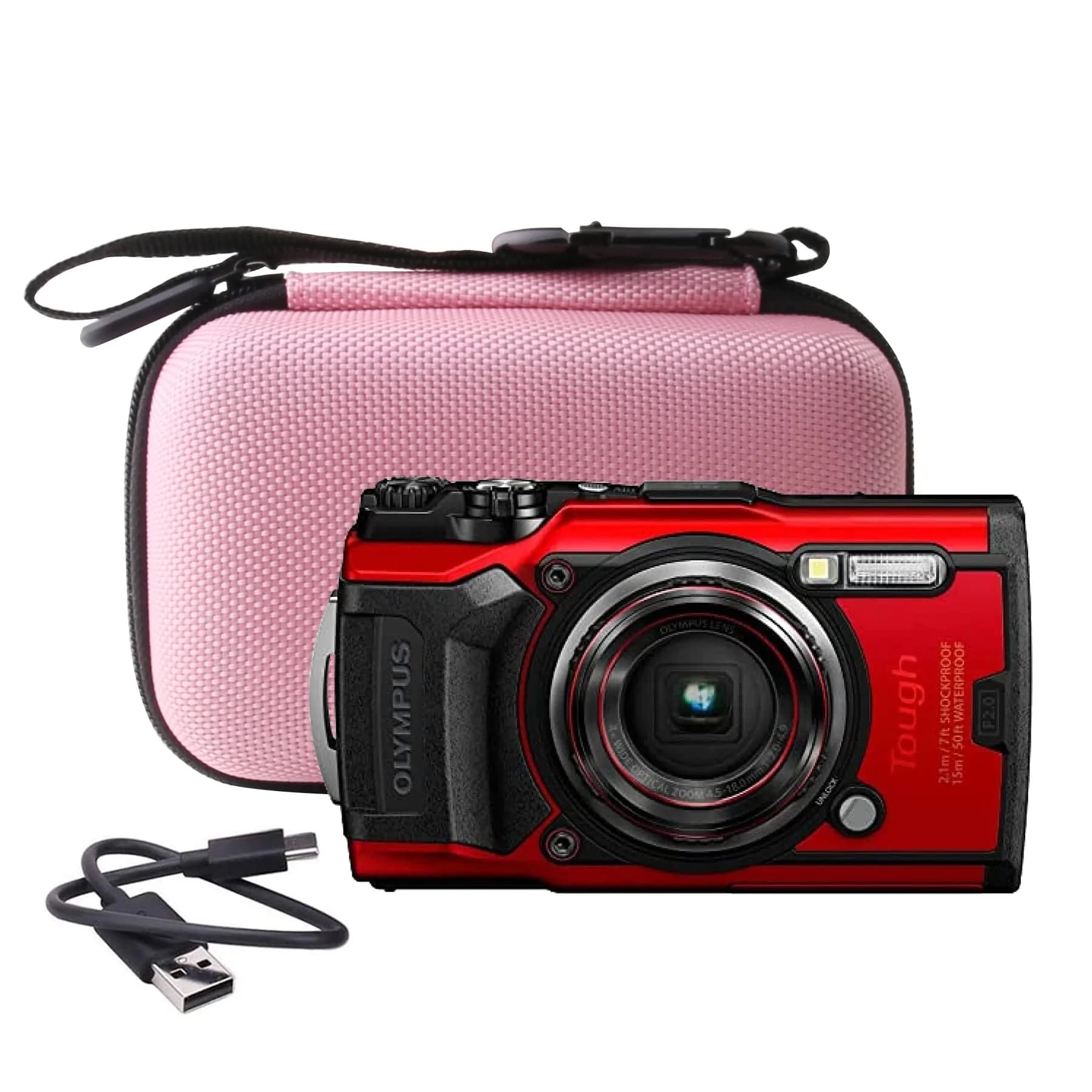 WERJIA Hard Carrying Case for Olympus Tough TG-7/TG-6/TG-5/TG-4 Digital Camera Case (Pink) | Compact & Lightweight Travel Storage - view 6