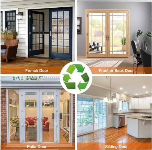 PICK FOR LIFE Insulated Magnetic Door Curtain 72x80 inches | Thermal Self-Closing Door Cover for French & Patio Doors thumbnail 8
