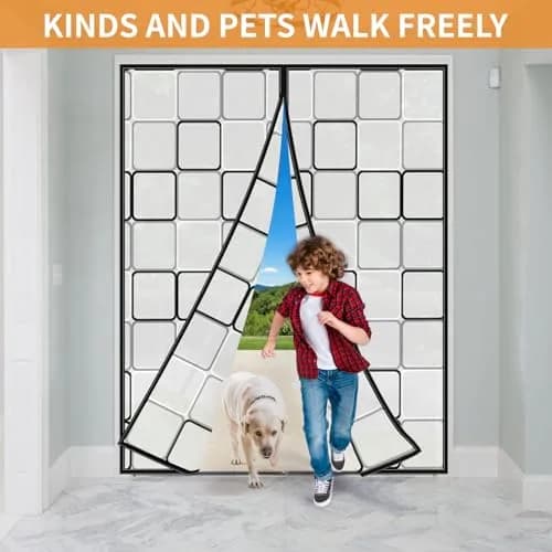 PICK FOR LIFE Insulated Magnetic Door Curtain 72x80 inches | Thermal Self-Closing Door Cover for French & Patio Doors thumbnail 9