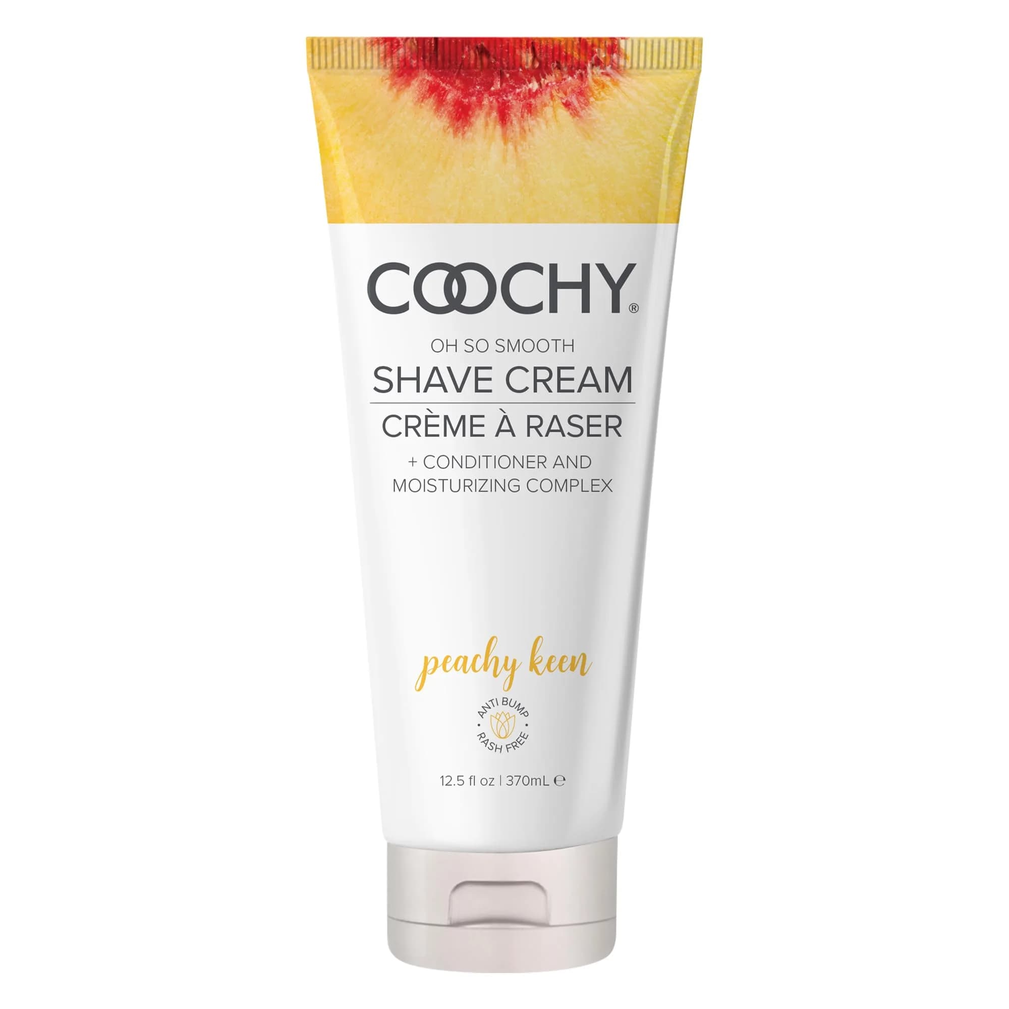 Coochy Shave Cream - Moisturizing Shave Lotion - Gentle Intimate Shaving Cream - For Bikini Area, Underarms, Legs & More - Rash-Free, Hydrating Formula - Peachy Keen, 12.5 oz — 12.5 Fl Oz