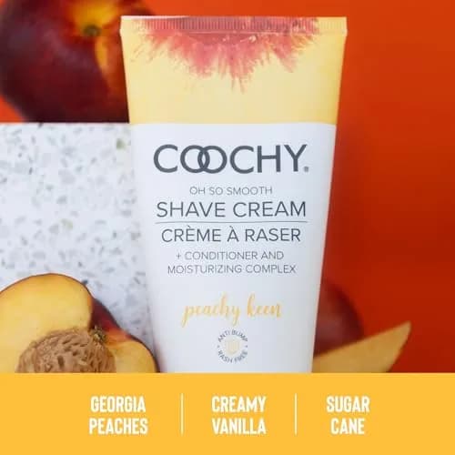 Coochy Shave Cream - Moisturizing Shave Lotion - Gentle Intimate Shaving Cream - For Bikini Area, Underarms, Legs & More - Rash-Free, Hydrating Formula - Peachy Keen, 12.5 oz thumbnail 5