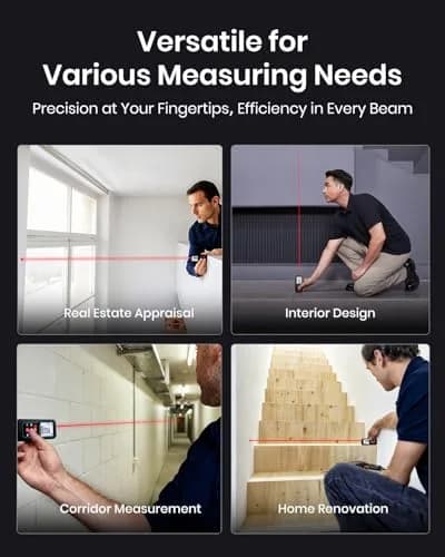 MILESEEY D5 Laser Measure 70m (229ft) with Angle Sensor | 2mm Accuracy, Area/Volume Calculation thumbnail 8